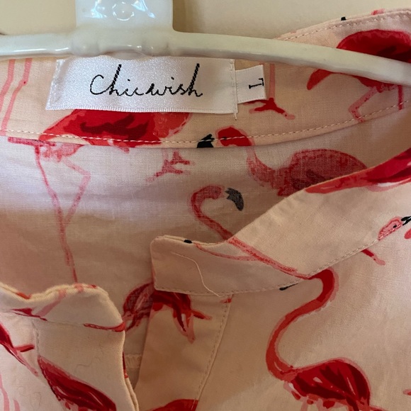 CHICWISH Flamingo dress sz L large full skirt - Picture 10 of 12